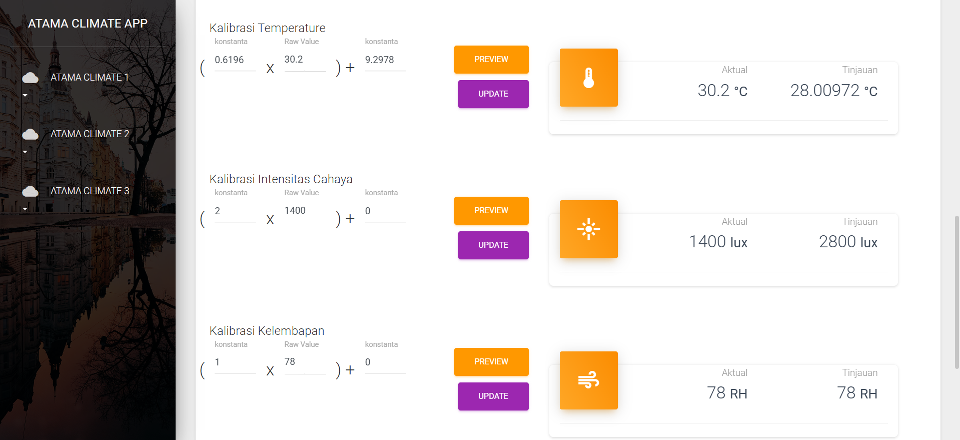 Atamagri Climate Calibration