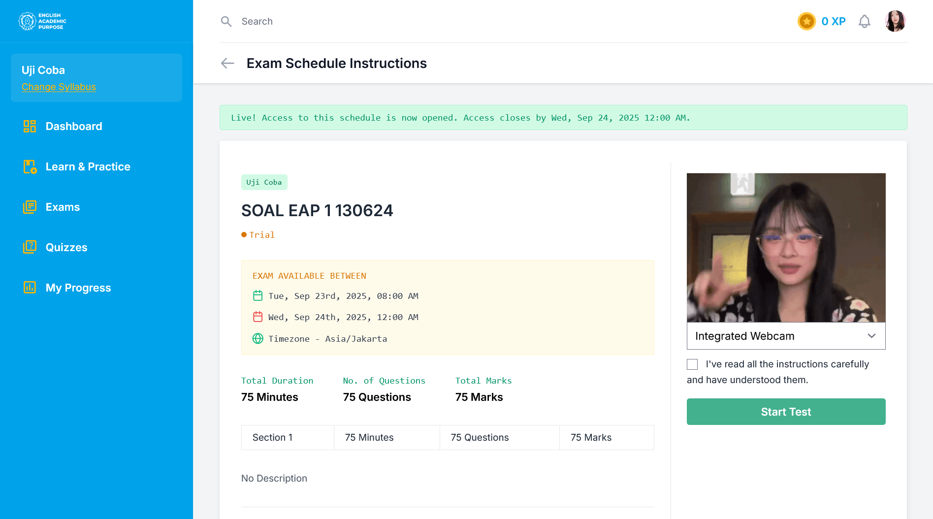 Instructions Page